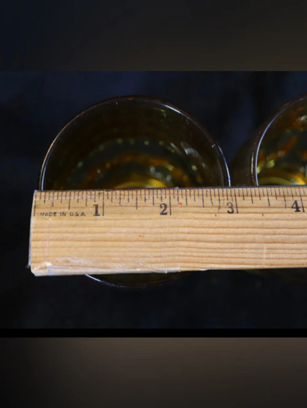 Vintage Anchor Hocking Georgian Amber 8oz Glass Honeycomb 4 ¼“ Cocktail Tumbers